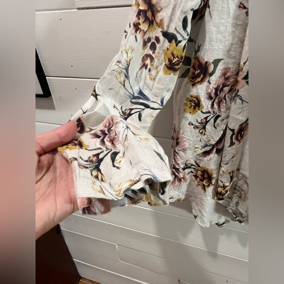 🌺 LUNGO L’ARNO - Linen Floral Jacket - Size S - Picture 7 of 10
